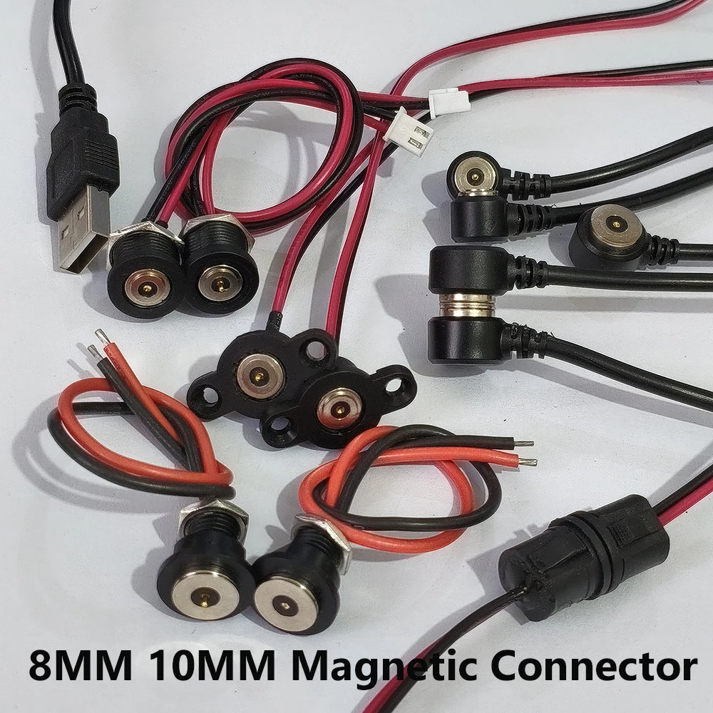 1 Stück 8mm 10mm Magnetischer DC-Stromstecker Ladeanschluss Stecker & Buchse DC-10A-CX DC-12A-CX DC-11A-CX DC-15A-CX – Detail 1