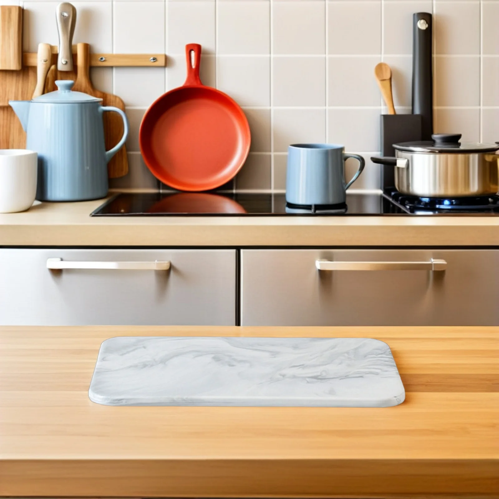 

Marbling Cutting Board Smooth Kitchen Cutting Board Meat Fruit Bread Cake Serving Tray Kitchen Accessory