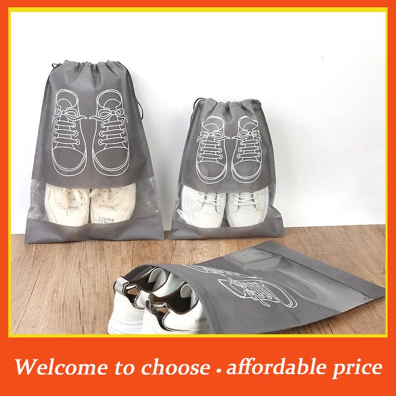 **Non-woven Shoes Bag Waterproof Dustproof Travel Bag Portable Drawstring Bag For Shoes Storage'