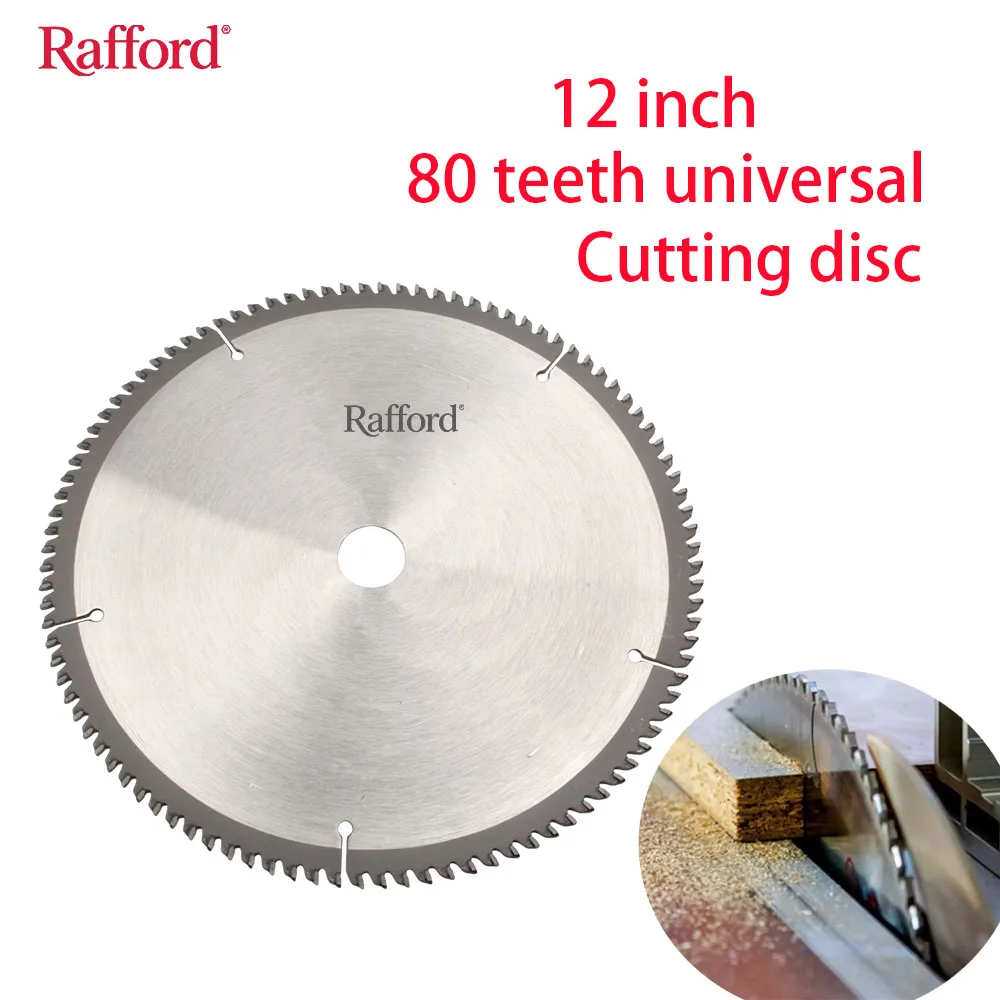 Rafford 1 Pcs 12-inch 80-tooth Premium Carbide Circular Saw Blade for a variety of wood processing and cutting