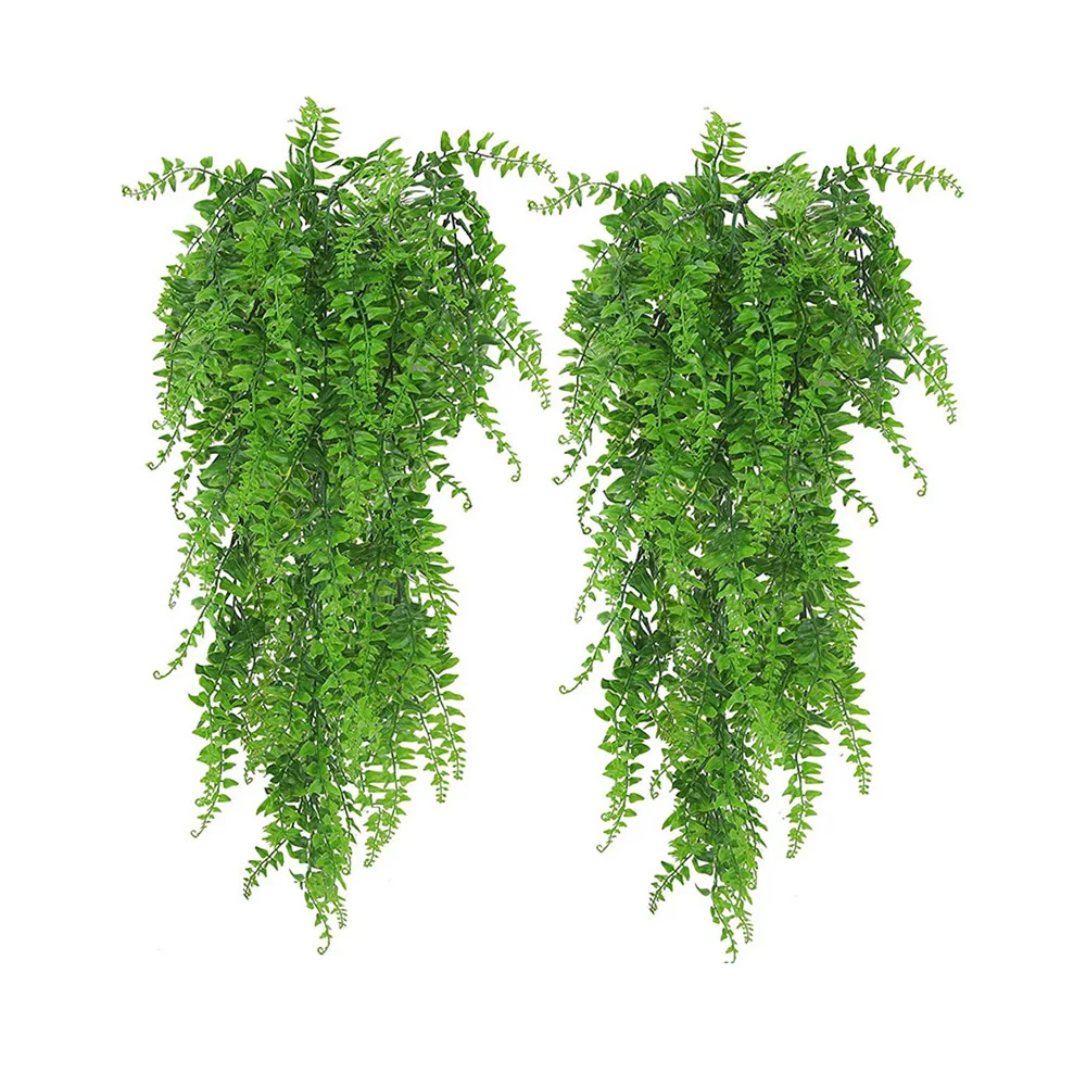 

4 Pack Artificial Hanging Plant Faux Hanging Ferns Ivy Vines Greenery Plastic Plant Indoor Outdoor Decoration