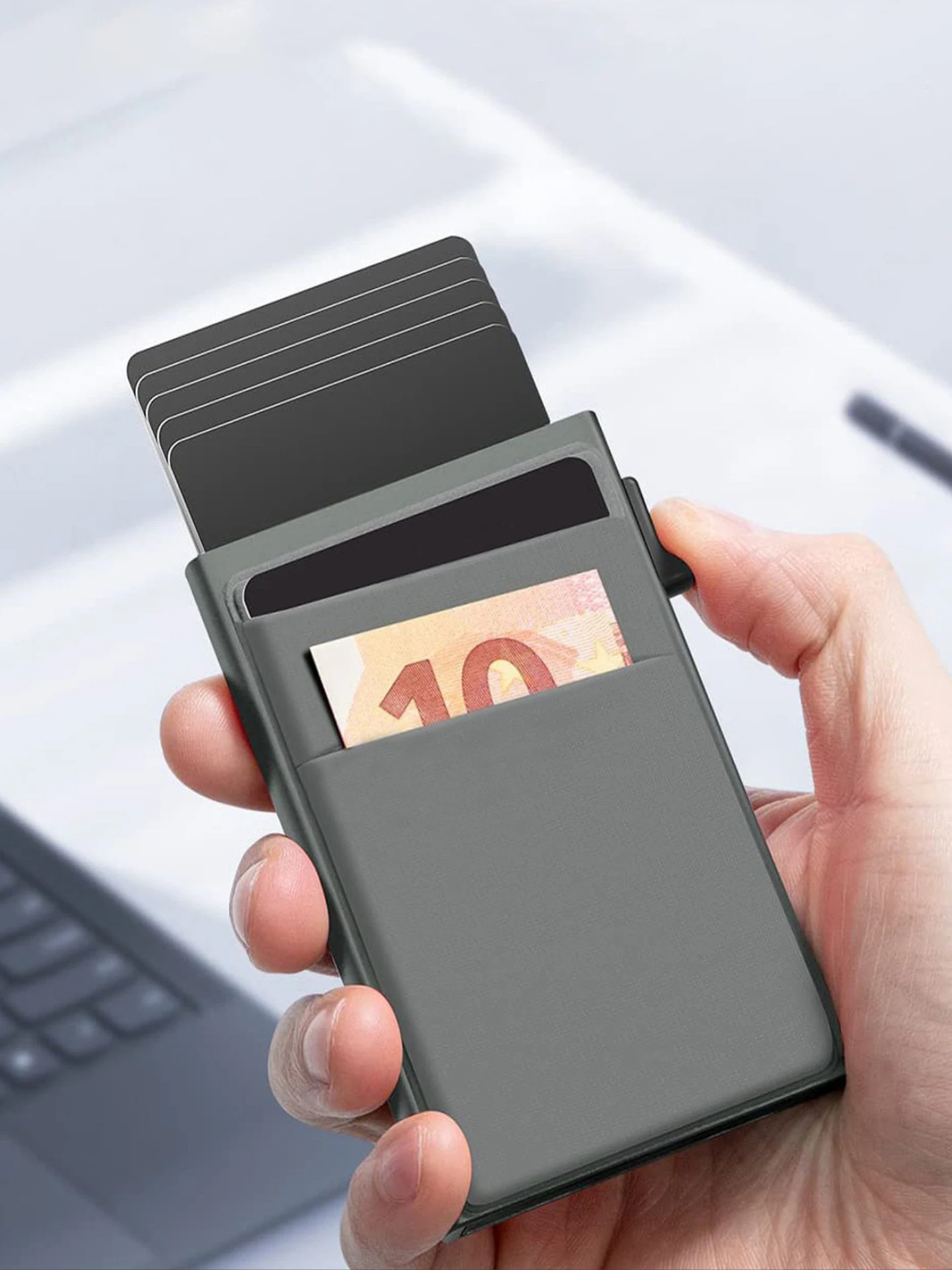 automatic-up-metal-card-holder-portable-business-simple-anti-theft-multi-card-slot-card-storage-wallet-for-men-and-women