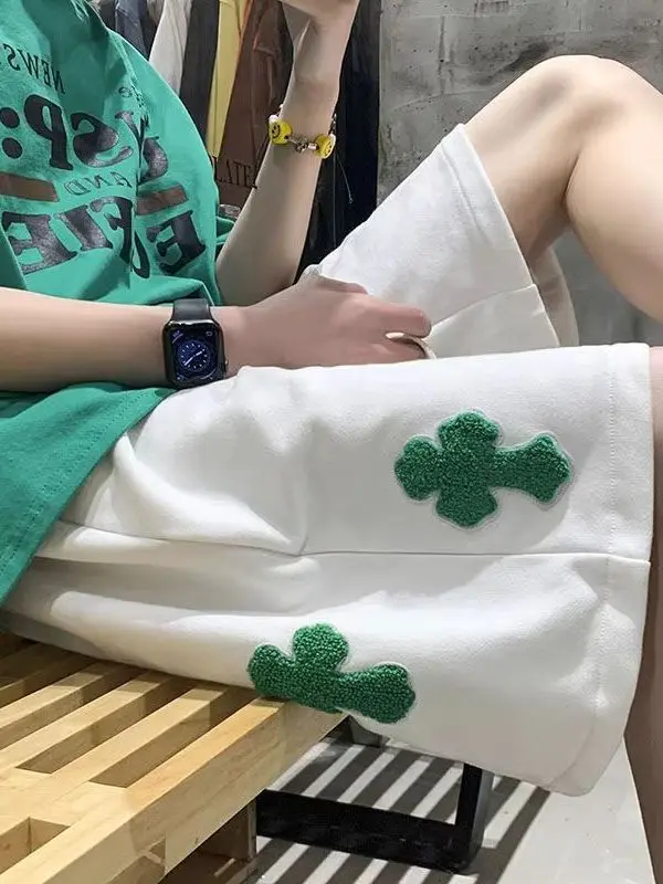 

Большой размер 300, повседневная вышитая сумка, свободная посадка, длина пять четвертей, тонкая ткань, дышащая летняя спортивная одежда для меня...