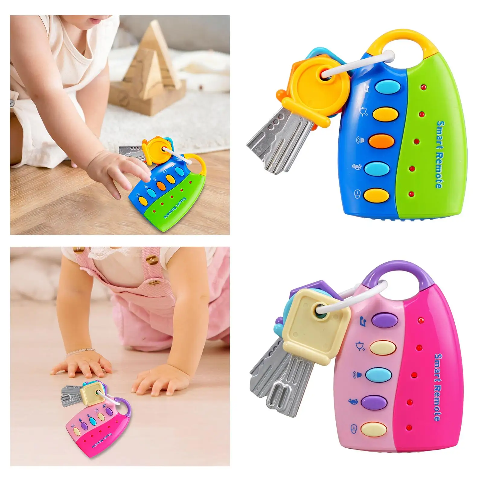 Baby Car Keys Toy Portable Remote Key Toy for Birthday Gifts Toddlers Kids