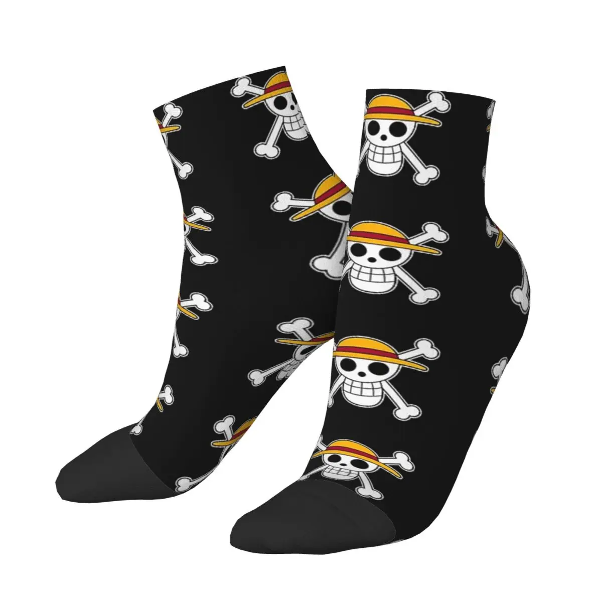 StrawHat Flag And Mask One Piece Socks Harajuku High Quality Stockings All Season Socks Accessories for Man's Woman's Gifts