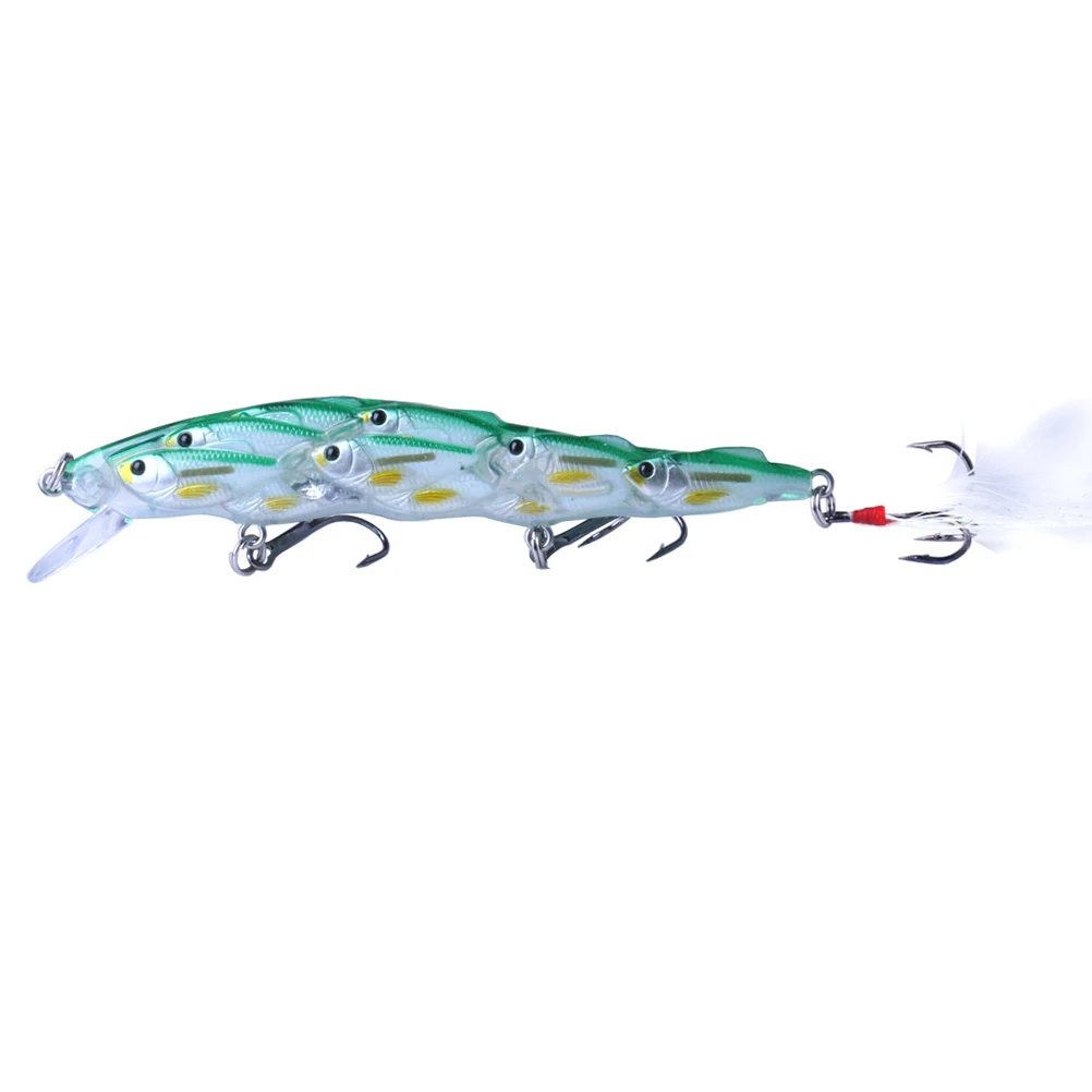 

5PCS Group Fish Lures Lifelike Baits Saltwater Fishing Accessories Bright Colors 3D Eyes River Stream Carp Bass