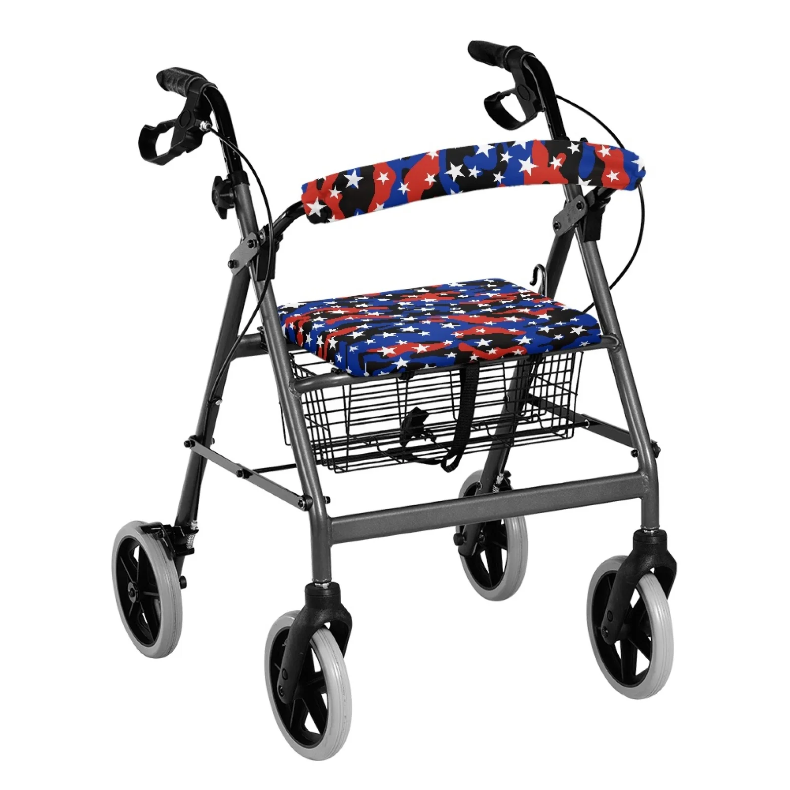 Coloranimal Quick Installation Dirt-Resistant 2 Pieces Walker Seat Cover for Unisex for Outdoor Star Pattern