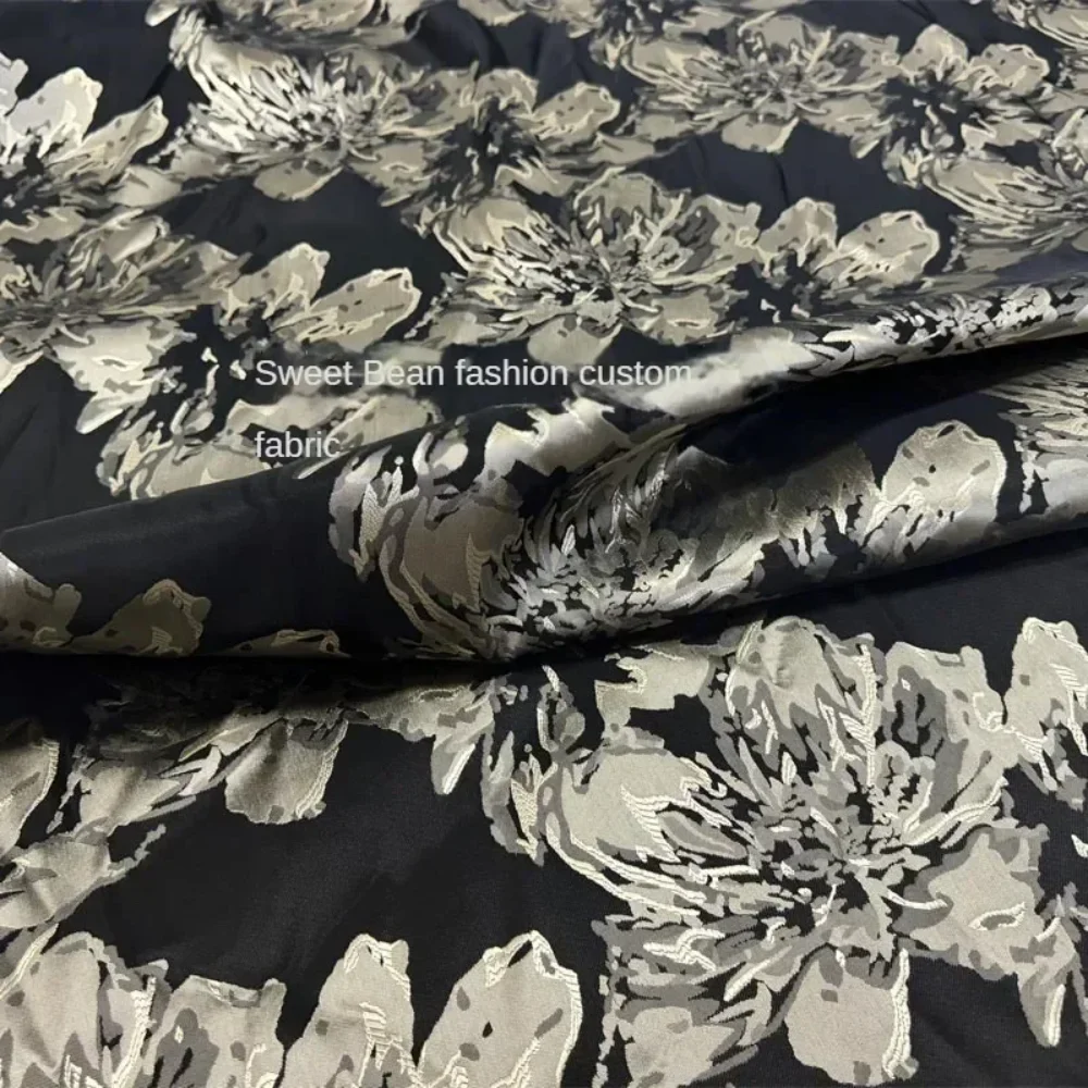 

Цветочная тканая жаккардовая ткань для шитья своими руками, жилет, платье, ветровка, одежда, ткань, модная парча, дизайнерская ткань