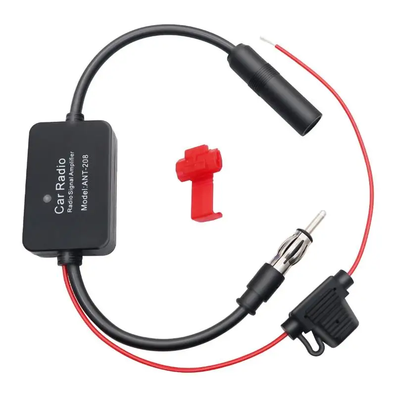 Auto Car Radio FM Antenna Signal Booster Amplifier ANT-208 Enhancer Device Android Player Antenna Signal Booster 12V FM/AM Car