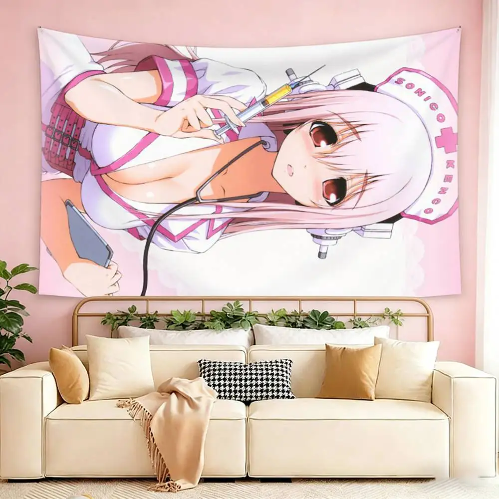 Super Sonico Flags Suitable For Party Club Outdoor Interior Wall Decoration Banner Fans