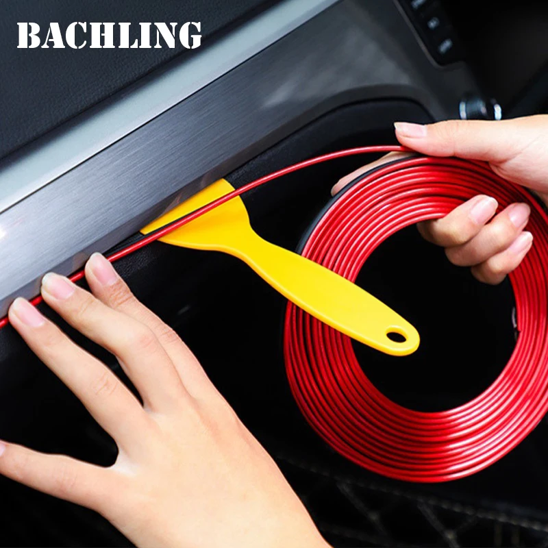 Universal Car Moulding Decoration 3/5/10m Flexible Strips Interior Auto Mouldings DIY Flexible Strip Car-styling Edge Seal