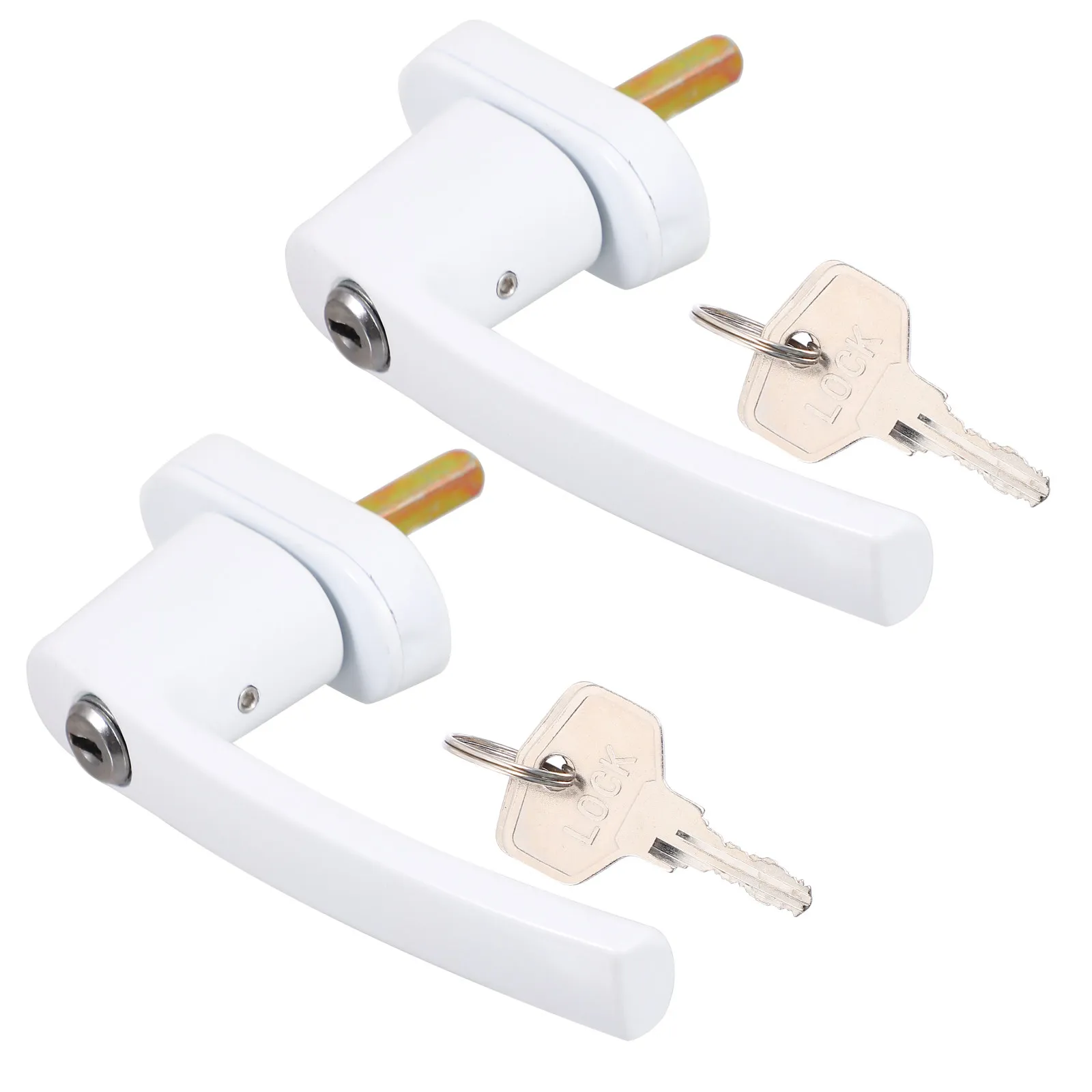 2Sets High Quality Alloy Window Handle for Home Use with Locking Function Thick Base Fine Paint Finish Comfortable Grip Metal