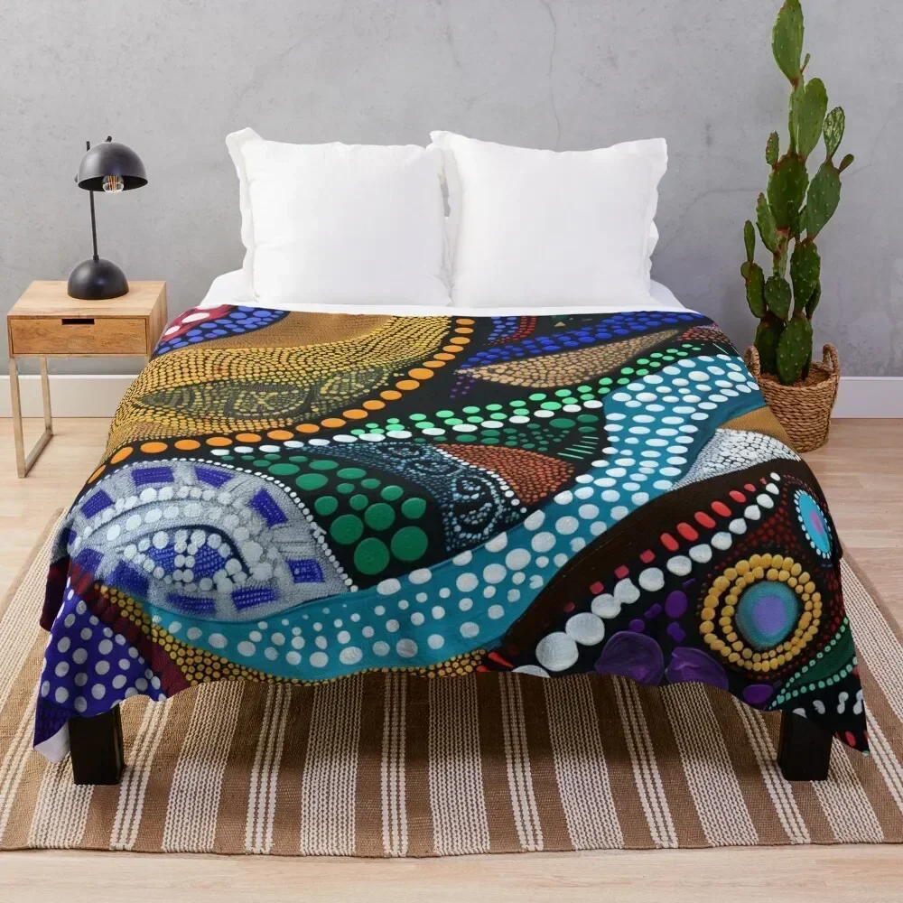 

Dreamtime 2024 Work 11 Throw Blanket Custom Beach Large Blankets
