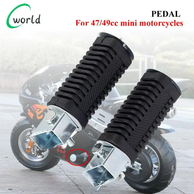 

Motorcycle Rider Footrests - Universal Foot Pegs Compatible with 47cc 49cc Mini Motor, Pocket Dirt Pit Bike, Durable Build