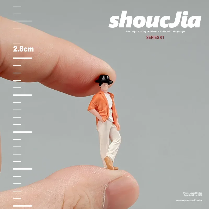 1:64 anime moda masculina mini boneca figura modelo em miniatura fotografia adereços modelo de cena diy mesa areia paisagismo ornamento presente