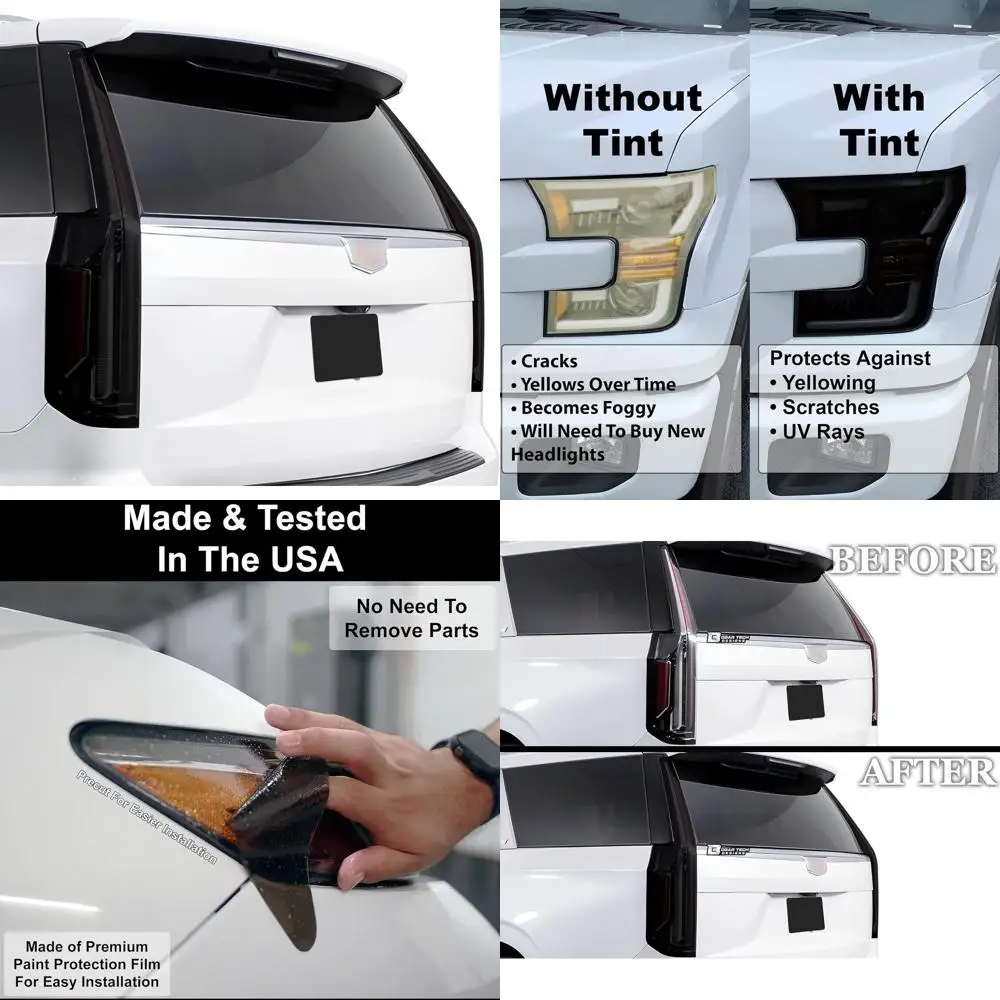 

Cadillac Escalade ESV 2021-2026 Dark Smoke Tail Light Tint Kit, PPF Compatible