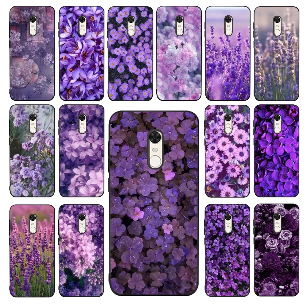 Infinity On Purple Flower Phone Case For Redmi 5 6 7 8 9 10 plus pro 6 7 8 9 A GO K20 K30 K40 pro plus F3 Fundas