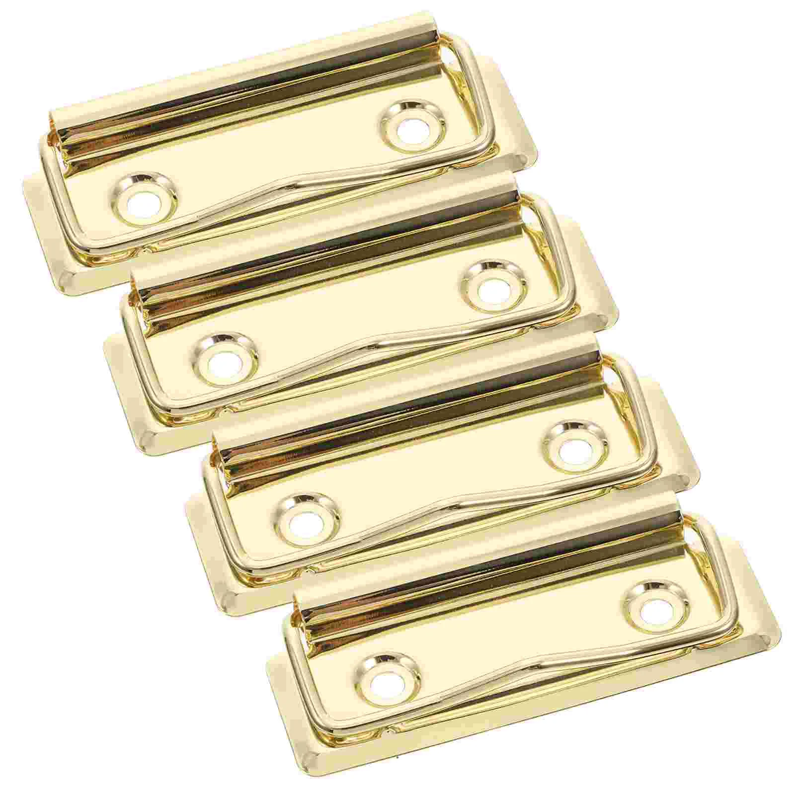 

4Pcs Clipboard Mounted Clips Clipboard Accessories Clip Board Clips Metal Bills Clips for Office metal clips