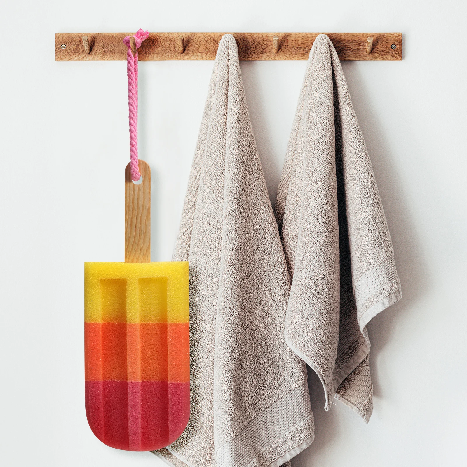 

3Pcs Sponge Bath Brushes Ice Cream Shape Soft Exfoliating Body Brush Shower Back Scrubber Bathing Sponge Brush Set