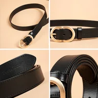 BEAUTODAY Belt Women Genuine Cow Leather Metal Oval Buckle Retro Simple Solid Ladies Jeans Dress Waistband Handmade 91012 - Image 6