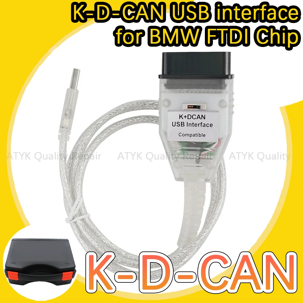 

K-D-CAN USB interface for BMW FTDI Chip diagnostic pour voiture K D CAN tuning auto tool obd2 scanner inspection tools new vci