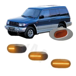 for Mitsubishi Pajero V21W V25W V26WG V45W V46WG 1996 1997 1998 1999 Dynamic LED Indicator Side Marker Signal Light Lamp Tuning