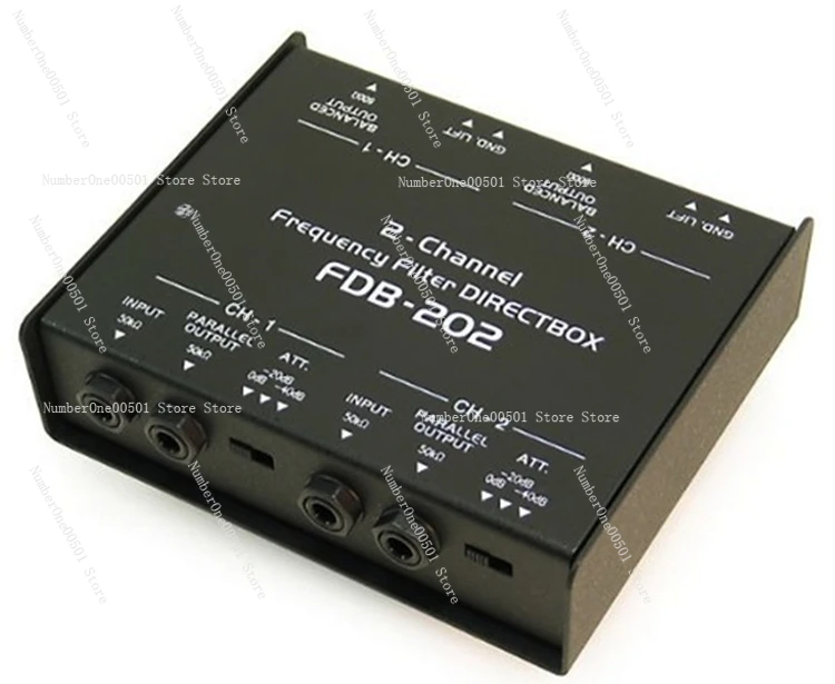 Dual Channel Passive DI Box FDB-202 Original Guitar Keyboard Instrument Performance Recording