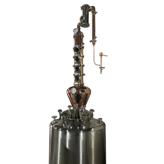 Column Stainless Steel Flute Still Distillation Column Vodka Whiskey Gin Making