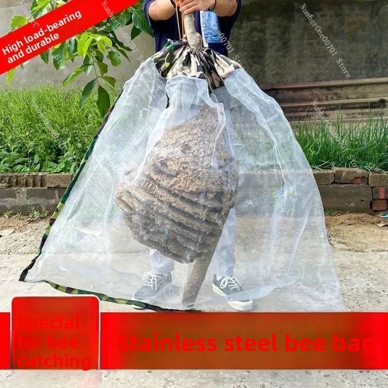 Professional Hornet Capture Bag Kit, Thickened Bee Net with Suit for Wasps & Hornets
