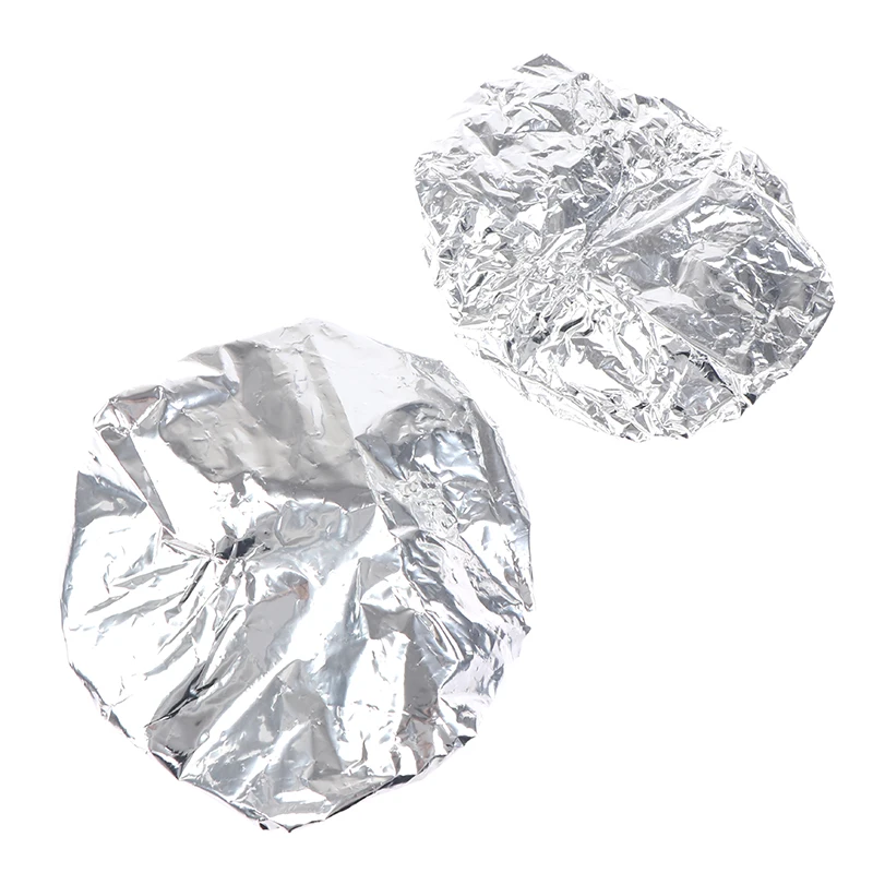 

1PC Coloring Cap Disposable Heat Shower Cap Disposable 8 Wire Thicke Aluminum Foil Cap Elastic Hair