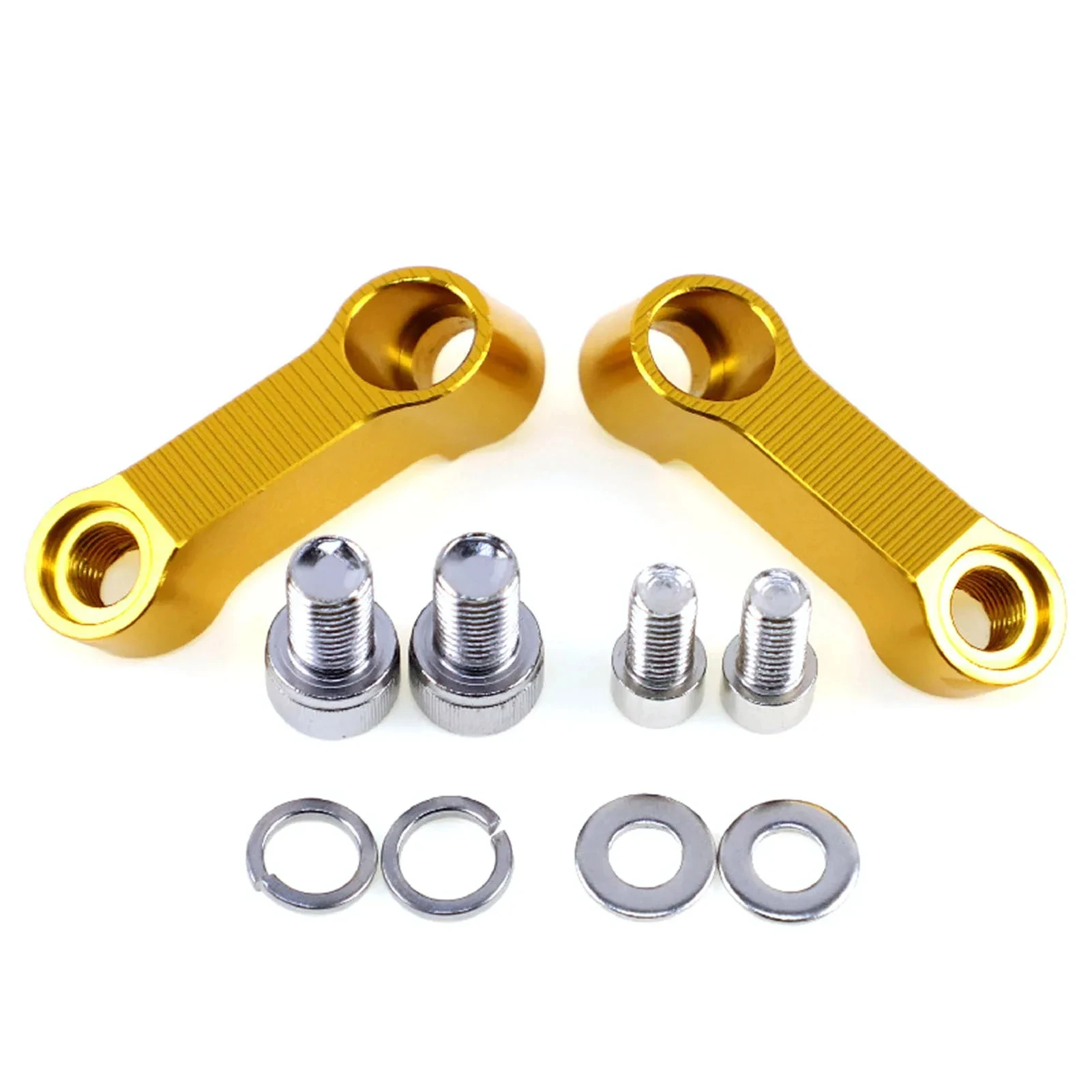 دراجة نارية الألومنيوم المسمار قوس الجبهة مرآة تمديد الرف تعديل الملحقات سبيكة مرآة الرؤية الخلفية تمديد الملحقات #6