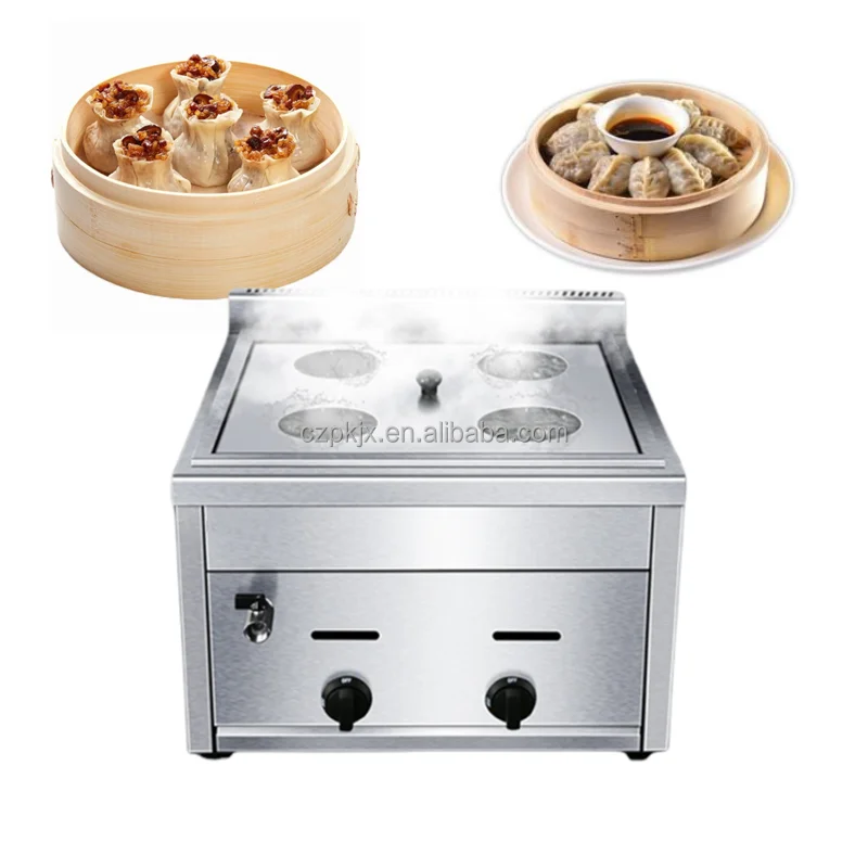 Electric Steamed Bun Steamer Samosa Steam Machine Four Hole Small Baozi Steamer