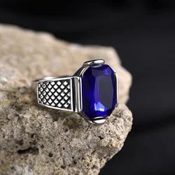 Men's High Quality Stainless Steel Multiple Color Gemstone Styles Onyx Rings Jewelry Professional Factory Made