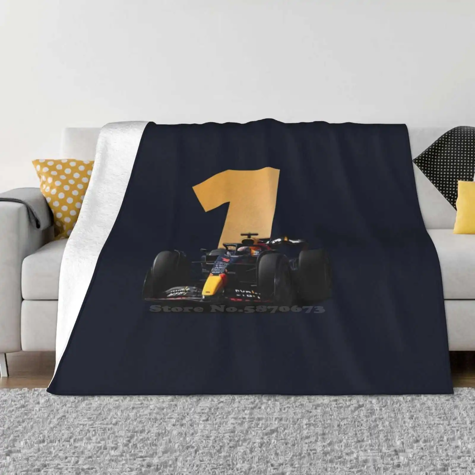 - Rb18-2022-Gold V1 Top Quality Comfortable Bed Sofa Soft Blanket Turkish Gp Livery Red Bull Logo 1 33 2022 Season