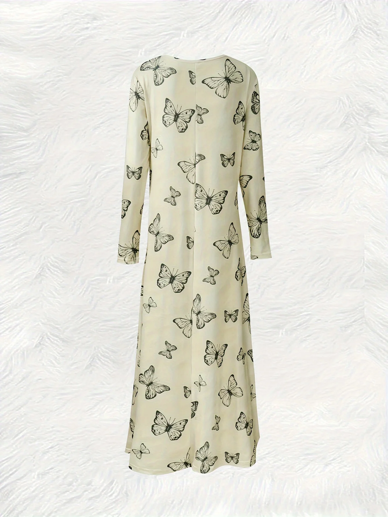 Printed Design Casual style butterfly pattern women's dress