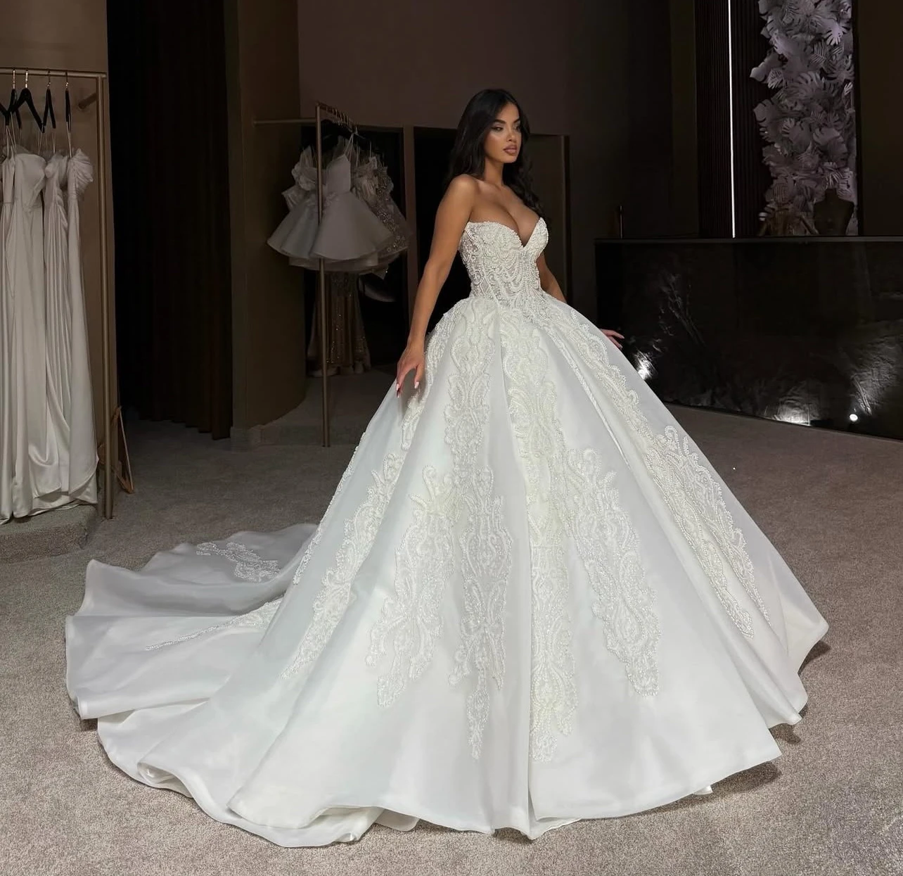 long promotion dresses Off the Shoulder Pink Satin Long Prom Dresses with High Slit, Off Shou   abcprom