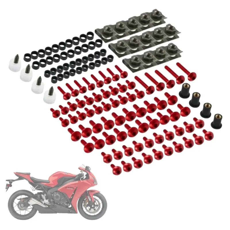 

177PCS Fastener Clips Screw CNC Fairing Bolt Kit for HONDA CBR600RR CBR1000RR CBR 600 F2 F3 F4 CBR 600 RR 1000 RR 900 929RR 650R