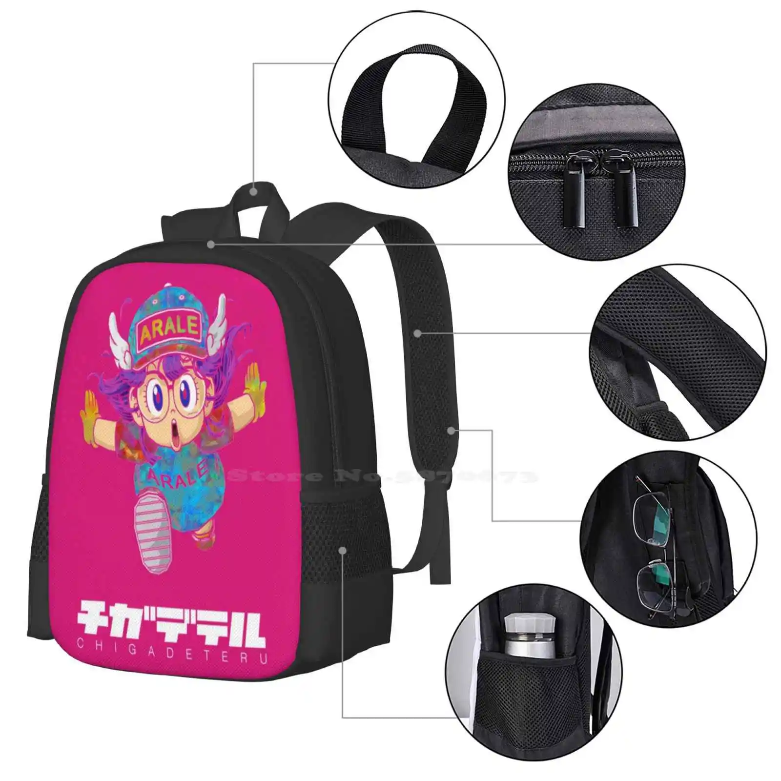 Arale Foil Essential Sac à dos, Sacs à la mode, Akira Toriyama Anime, Manga japonais, Dbz Bulma Z, Super Trunks, Super Piccolo, Vente chaude