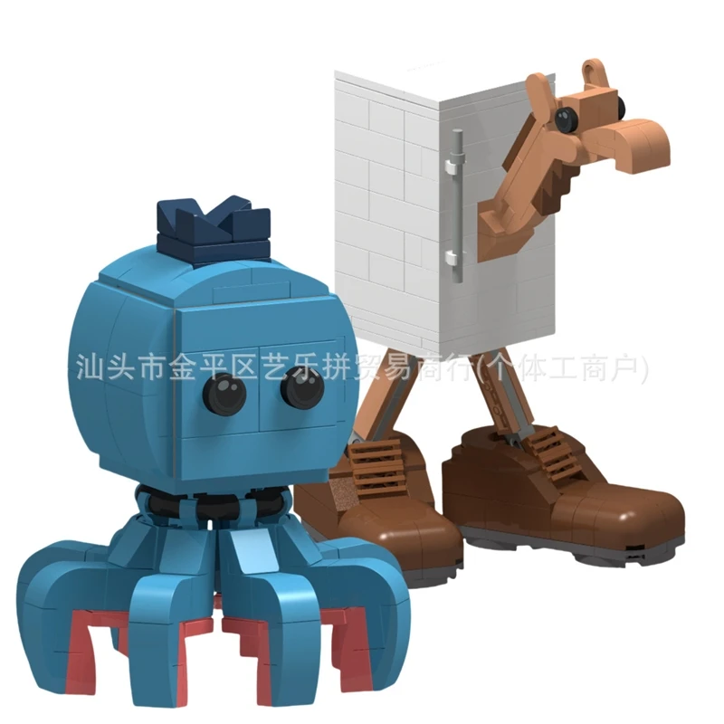 خشبية أسطورية شجرة الوحش القرد الشكل اللبنات 17 قطعة لعبة لطيفة قابلة للجمع للأطفال المراهقين هالوين ديكور للطاولات هدية