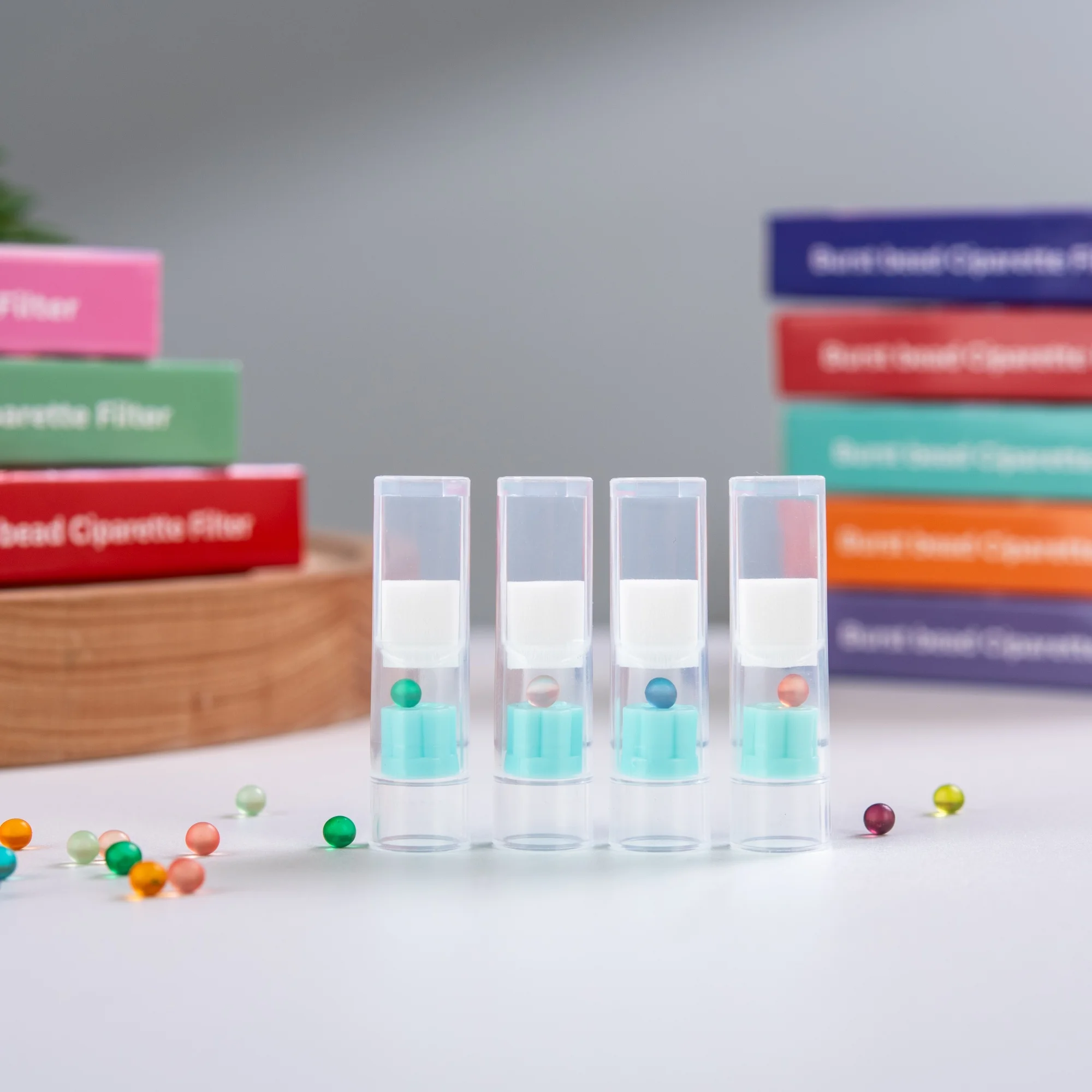 Ice Yogurt Scent Built-in Burst Bead Filter Tips, Disposable Holder for daily outdoor smoking use
