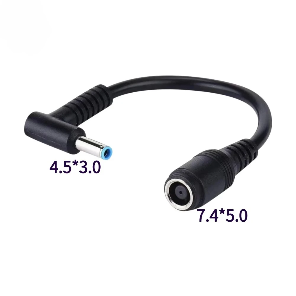 1pc 7.4mm To 4.5mm DC Power Charger Converter Great Replacement DC Adapter Connector Cable For HP Dell Blue Tips