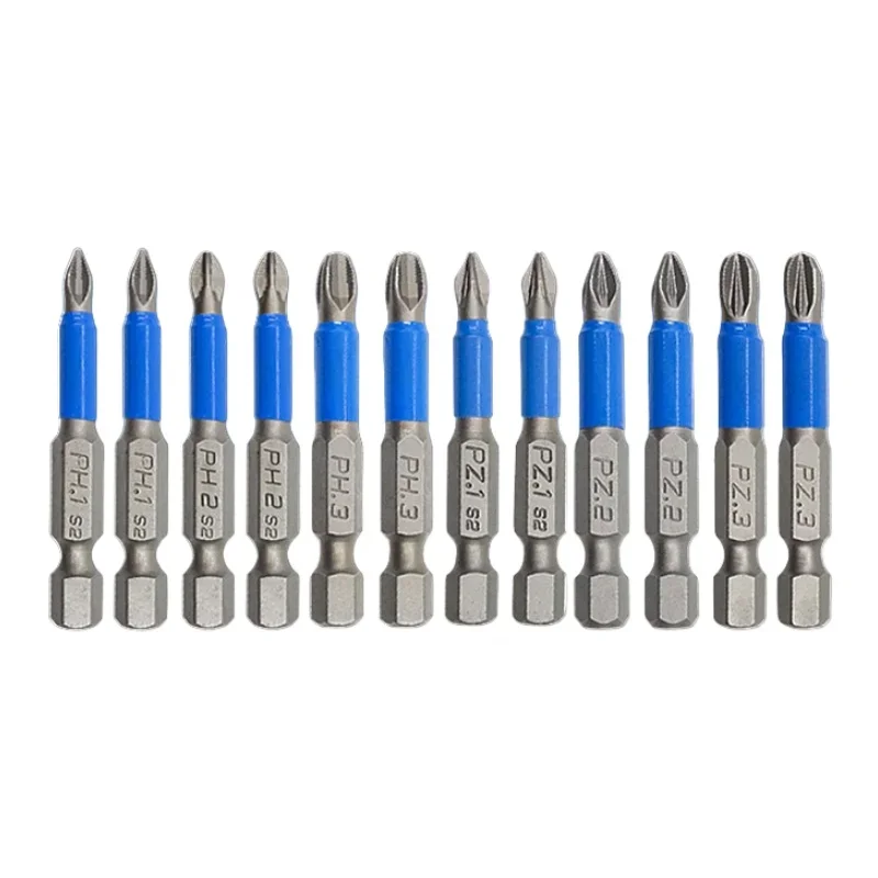 6Pcs Non-Slip Magnetic Screwdriver Bit Set 50mm 1/4