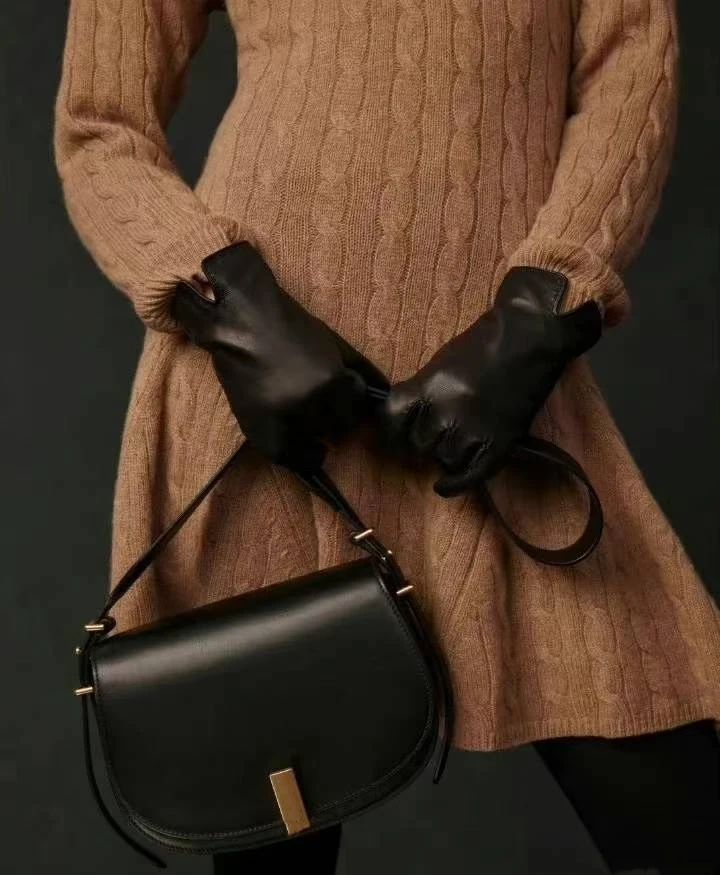 حقيبة كتف نسائية كاجوال بسيطة على الموضة للسيدات من الجلد بإبزيم نحاسي حقيبة كروس حقيبة سرج للسيدات #5