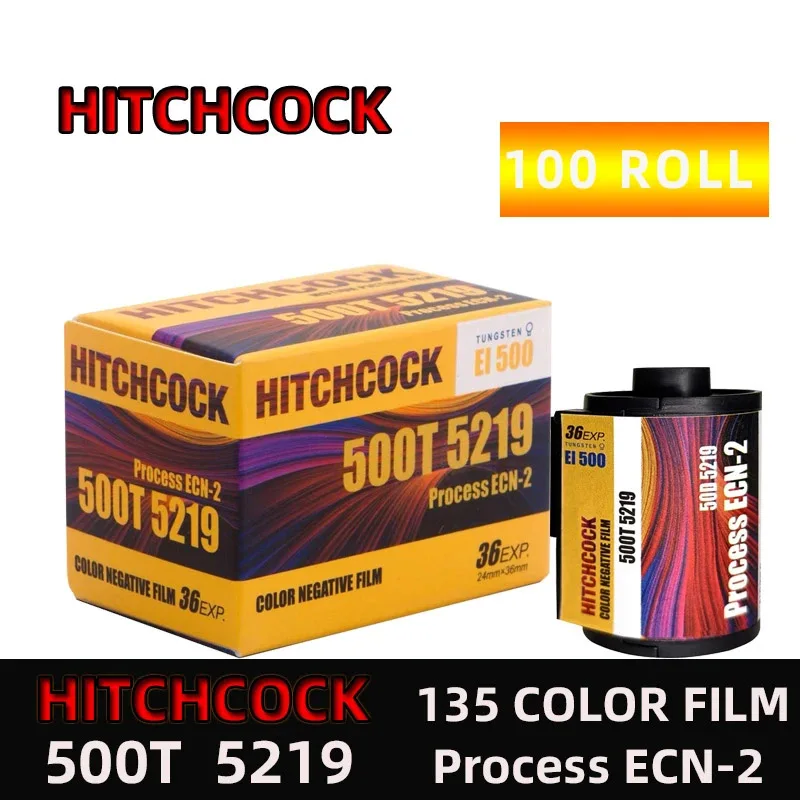 

100 Rolls HITCHCOCK 5219（500T) 5203(50D) 5207(250D) Negative 135 Flm 36 Sheets ECN-2 Kodak Camera 135 Film Latest Shelf Life