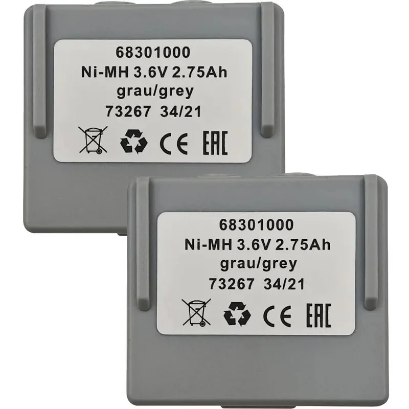 

(2 Pack) 3.6V 68301000 68300900 Battery 2750mAh Ni-MH Rechargeable Battery