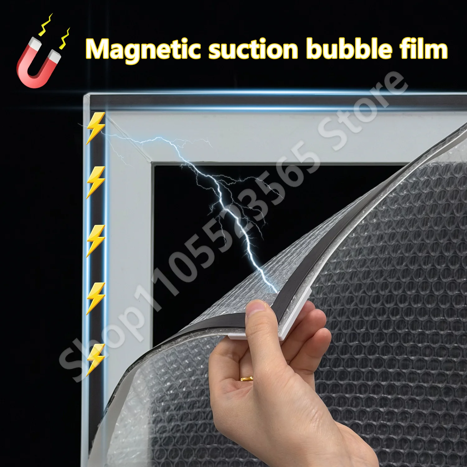 Magnetic Sealed Window Household Self-Adhesive Windproof and Cold Proof Bubble Film Insulation Heavy-Duty Automatic Closing