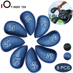 PU Leather Set Golf Irons Head Covers Wedges Iron Club Number Headovers Synthetic Waterproof Cover Protector Drop Shipping