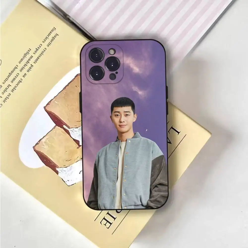 حافظة هاتف P-Park Seo Jun Kpop لهاتف iPhone 17,16,15,14,13,12,Pro,Max,Plus,E,SE4,Air,غطاء ناعم أسود صغير