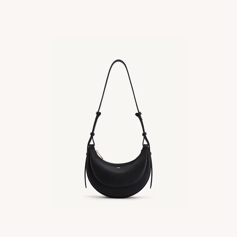 2025 new JW PEI half moon bag niche design senior sense of shoulder armpit bag leather temperament women's bags