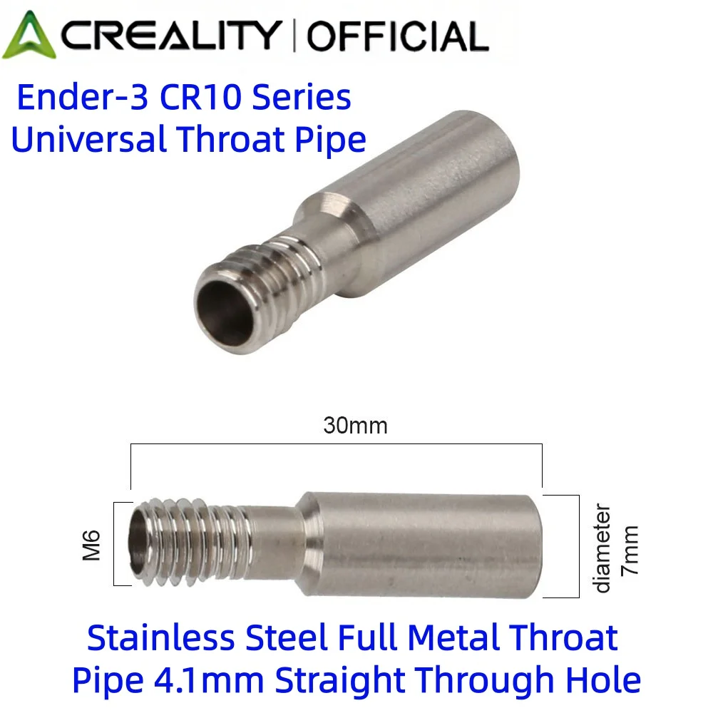 Creality 3D Printer Parts Ender 3 CR10 Stainless Bi-Metal Throat Pipe Titanium/Copper High-Temperature Heat Conduction Tube